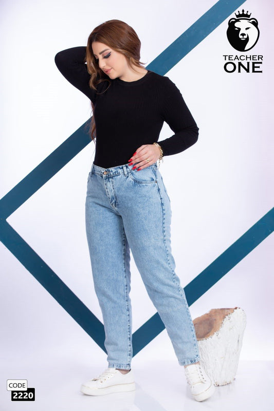 بنطلون جينز بوي فريند – سادة