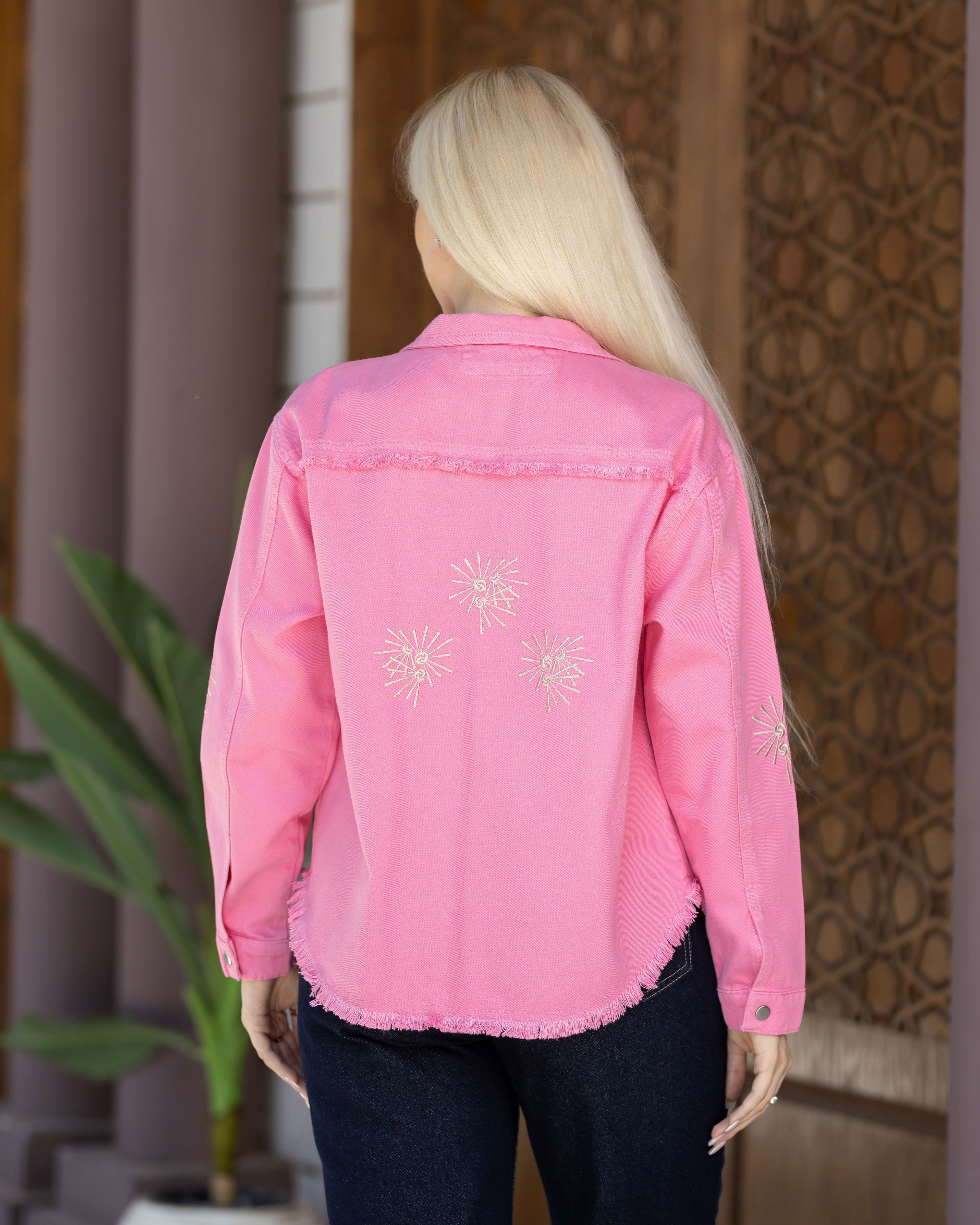 Embroidered sun jacket