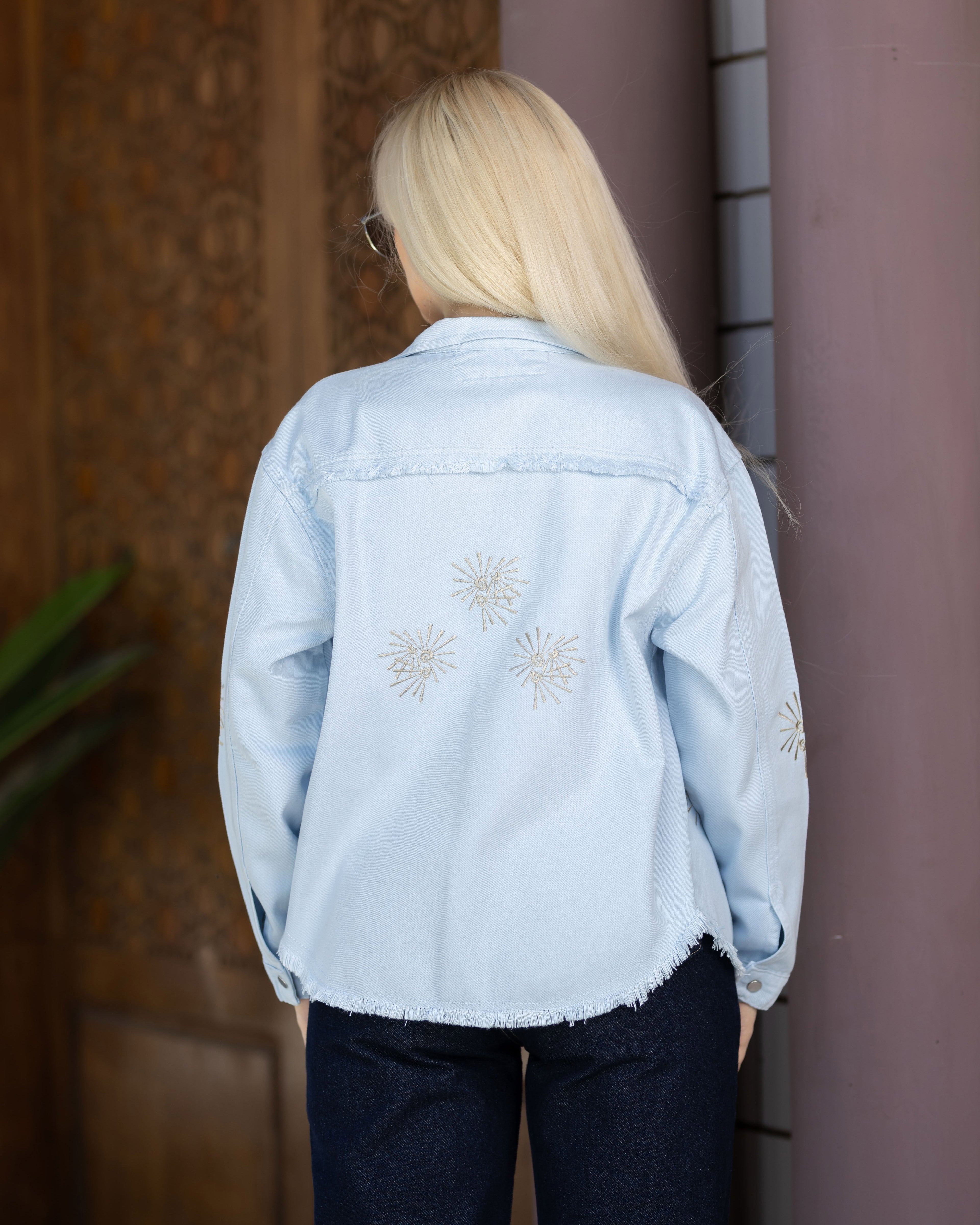 Embroidered sun jacket