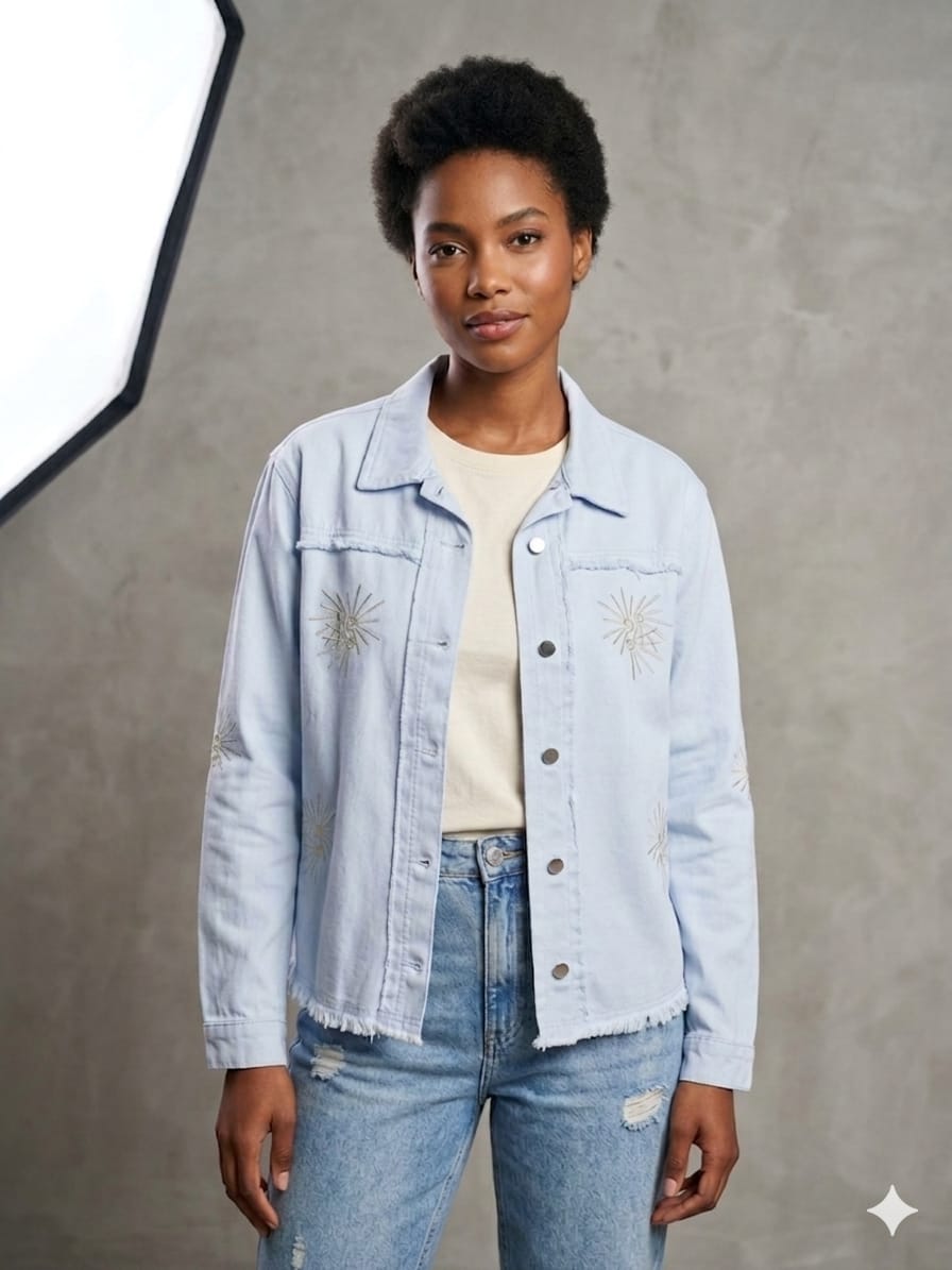 Embroidered sun jacket