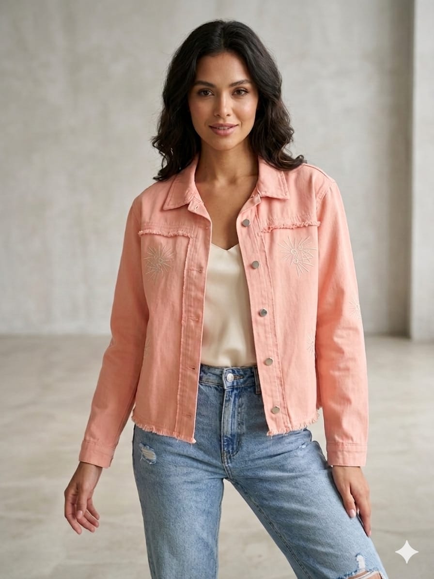 Embroidered sun jacket